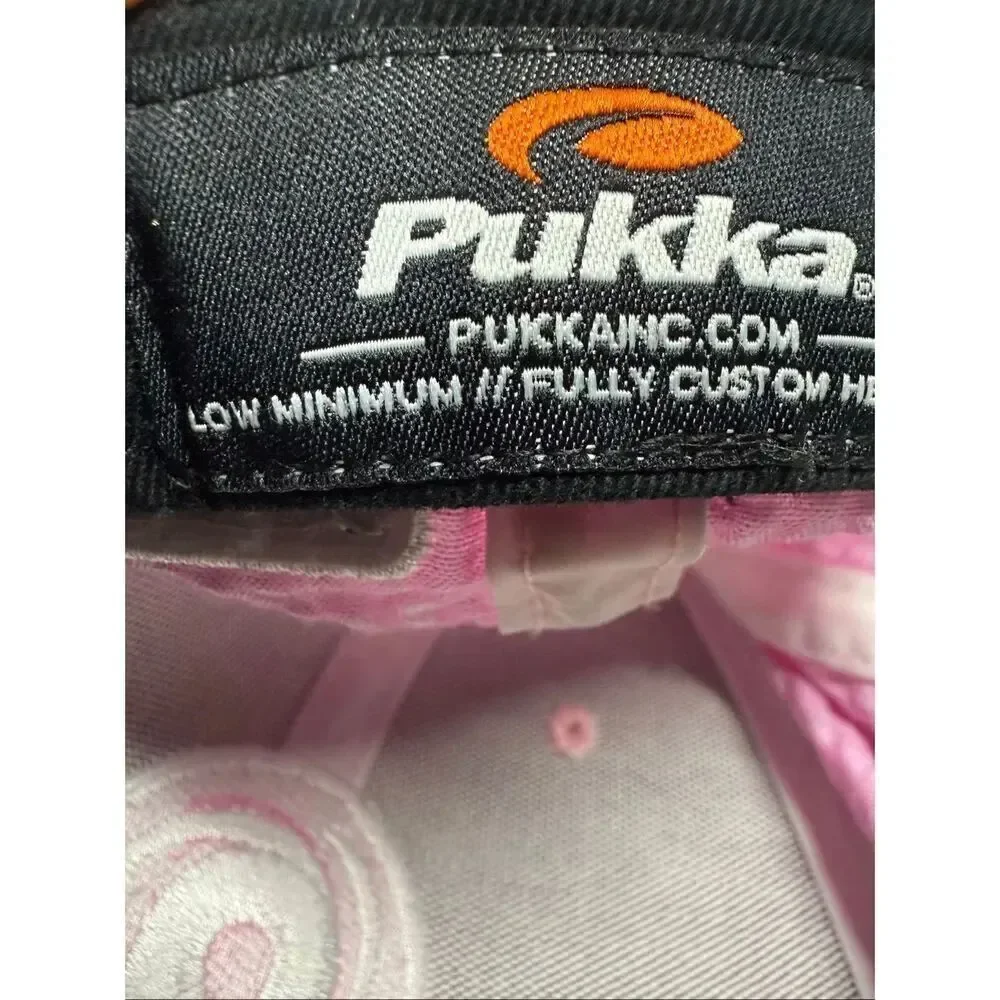 Pukka Adjustable Women's Embroidered Logo Golf Cap Hat Pink Cotton